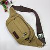 Bolsa de cintura de lona para esportes ao ar livre de lazer, bolsa de ombro/peito com armazenamento multifuncional, bolsa retrô de coleção anti-roubo para fitness ao ar livre