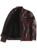 Nueva chaqueta de cuero para hombre de importación transfronteriza con cuello de solapa, chaqueta de primavera y otoño, abrigo casual de moda con cremallera y decoración de bolsillos