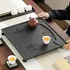 Bandeja de Té Oficina en Casa Todo en Uno Bandeja de Té Totalmente Automática Bandeja de Té Imitación Piedra Wujin Bandeja de Té con Drenaje Mesa de Té Bandeja de Té Incrustada