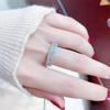 Anillo de compromiso de moda europea y americana con diseño de mosaico completo de diamantes R6053