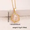 Collar Elegante Hueco Brillante de Flor de Rosa para Mujeres Moda Japonesa y Coreana Colgante de Circonita Incrustada Joyería Cadena para Clavícula Collar Nuevo