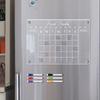 TYU048 Tablero magnético tridimensional transparente de acrílico para notas y mensajes, borrable, para refrigerador