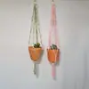 Suministrado directamente por el fabricante, bolsas de red para macetas, cestas colgantes de plantas verdes tejidas de algodón de colores, tapices de pared estilo bohemio, personalizables