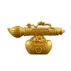 Adorno de Mascota de Té Atractor de Fortuna, Mesa de Té Atractora de Riqueza, Bandeja de Té, Accesorios para Mesa de Té, Adorno de Aleación,, Título de Lista Dorada