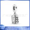 Pandora 925 Branco Cobre Frisado Prata Cabides de Natal Cabides Amor Paris Torre Pingente diy Acessórios