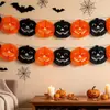 Guirnaldas de Papel de Halloween, Banderines de Cadena con Letras del Festival de Fantasmas, Araña Atmosférica, Murciélago, Cabeza de Fantasma, Calabaza, Guirnaldas de Papel al por Mayor