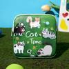 Bolsa de almacenamiento de toallas sanitarias con diseño de tía de dibujos animados, portátil, de gran capacidad, con forma de luna, pequeña, para estudiantes
