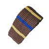 Gravata Tricô Casual Listrada Masculina Atacado, Gravata de Pescoço Estreita Slim Fashion, Gravata Tricô Plano Slim Masculina