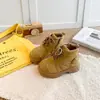 Botines Martin para niñas, estilo británico, botines cortos de otoño e invierno para niños, botines con cremallera, botas de trabajo, botines de cuero para niños, zapatos de estudiante, zapatos para niños