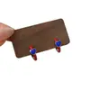 Pendientes Retro Corazón Goteando Esmalte Estilo Hong Kong, Pendientes de Aro Sencillos de Nicho de Alta Gama Color Borgoña, Pendientes de Lujo Ligero