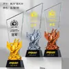 Trofeo de Cristal Baloncesto Billar Bádminton Tenis de Mesa Fútbol Natación Cuerda para Saltar GUNDAN Reunión Deportiva Divertida Premio Personalización