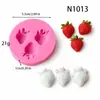 Vela de Gesso Perfumada em Formato de Morango 3D Molde de Silicone Feito à Mão AZ004