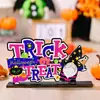 Nuevos adornos de madera transfronterizos para Halloween, creativas decoraciones de madera para el hogar de Halloween