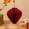 Decorações de Ano Novo, lanternas de favo de mel, plantas verdes de bonsai decorativas, pequenos pingentes, enfeites para criar atmosfera, pingentes suspensos festivos
