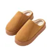 Pantuflas de Algodón para Mujer, Estilo Invierno Pareja, Uso en Interiores del Hogar, Suela Gruesa Antideslizante, Forradas de Felpa, Engrosadas, Pantuflas Peludas Cálidas para Hombre