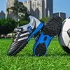 2026 Nuevos Zapatos de Fútbol de Cuero con Velcro Transfronterizos para Niños y Jóvenes, Zapatos Deportivos sin Cordones para Estudiantes