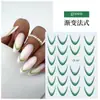 Pegatinas de Manicura Sencillas Nuevas con Degradado Francés Impermeables de Color Puro Adhesivos de Manicura Pegatinas Auxiliares para Uñas DIY Ins