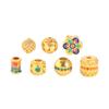 Accesorios de oro antiguo para manualidades de larga data accesorios linternas huecas de diamante nubes ruyi rojas y azules cuentas redondas cuentas de barril
