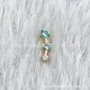 Pendientes de Titanio Aleación F136 Circonita G23 Titanio Rosca Interna Circonita Piercing de Labio Piercing de Lengua Joyería
