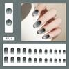 Xiaohongshu Douyin Unha Postiça Gel Jelly Estilo Diamante Manicure Estilo Puro Desejo Menina Gelo Transparente Removível Adesivos de Unha Prontos