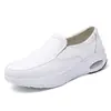 Sapatos de enfermeiro respiráveis para primavera e outono, brancos com solas de amortecimento a ar, sapatos de trabalho antiderrapantes, adequados para hospitais, casas de repouso e profissionais de saúde; atacado disponível