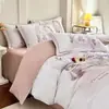 Juego de ropa de cama de cuatro piezas de algodón puro de alta calidad, alto número de hilos, engrosado, cepillado, 100% algodón, sábana, funda de edredón, funda de almohada, ropa de cama para todas las estaciones