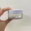 Bote de Crema de Pared Gruesa de 30G/50G Botella de Plástico Transparente de Boca Ancha Muestra de Cuidado de la Piel Cosméticos Almohadilla Tirada a Mano