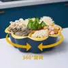 Prato Rotatório para Fondue, Travessa de Legumes, Artefato de Preparo de Alimentos Doméstico de Cozinha, Cesta Escorredora de Legumes, Prato Giratório