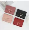 Billetera corta de moda con personalidad para mujer, bolso corto versátil en forma de corazón para mujer, monedero, tarjetero, porta tarjetas