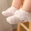 Una generación de calcetines de encaje de verano ultrafinos para bebé niña, calcetines de encaje para bebé recién nacido, primavera y verano, malla transpirable, capullo de niña