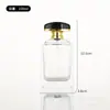 Botella de Perfume de Vidrio Cuadrada Plana en Stock con Tapa de Spray de Presión, Botella Cosmética, Botella Vacía Portátil Rellenable para Muestras