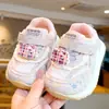 Sapatos para bebês iniciantes, sapatos de bebê para crianças de 2-3 anos, novos modelos de primavera e outono, sola macia, antiderrapante, tecido de malha, respirável