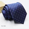 Corbata Jacquard Tintada en Hilo para Hombre 8cm Accesorios para Traje de Negocios Corbata con Logo a Rayas Stock Listo Venta al por Mayor