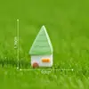 Miniatura de casa-vila estilo europeu para micro paisagismo, acessórios de decoração de jardinagem DIY, ornamentos em miniatura para mesa
