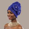 Amazon Aliexpress Nova Camada Espacial Floral Strass Turbante Africano Chapéu Indiano em Estoque