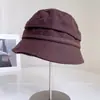 Sombrero de Cubo de Lana con Puntadas de Contraste Nuevo Estilo Otoño para Mujer Versátil Estilizador de Rostro de Moda Sombrero de Sol Protección contra el Frío Calidez Sombrero de Tela de Moda