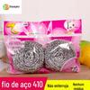 Loja Yiwu Yiyuan 2*400 bola de limpeza de arame de aço inoxidável Yiwu barraca fábrica atacado bola de limpeza
