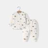 Conjunto de Roupa Íntima para Bebê Roupas de Bebê Outono e Inverno Algodão Recém-Nascido Roupas de Outono Calças de Outono Pijamas de Inverno Espessados para Meninos e Meninas