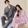 Pijama de Pareja Thermolite Otoño/Invierno Cepillado Temperatura Constante Manga Larga Hombre/Mujer Engrosado Cálido Moderno Conjunto de Ropa de Casa