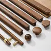 Manijas de Madera de Nogal, Gabinetes de Cajones de Madera Maciza, Puertas de Gabinete de Madera, Manijas de Armario de Madera Natural, Gabinetes de Madera, Minimalista Estilo Japonés