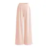 Pantalones deportivos de verano finos para mujer en color rosa, pierna ancha, estilo nuevo 2026, fluidos, casuales, holgados, adelgazantes, de pierna recta, cintura alta, pantalones casuales