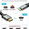 Cable Adaptador Mini HDMI a HDMI Versión HDMI 2.1 8K para Laptops, Tablets y Cámaras