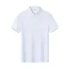 200g 100s Algodão Mercerizado Dupla Face Poliéster Piquet Camisa Polo Estampada Camiseta Manga Curta Camisa Cultura Corporativa Bordado