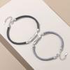 Pulsera de Pareja Mobius Plata Esterlina Diseño Nicho Conmemorativo Sensación Cuerda de Mano Amor Ins Regalo Día de la Gente Joyería