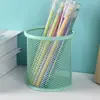 Porta-Canetas Criativo com Design Vazado, Recipiente de Armazenamento para Mesa, Papelaria Simples para Estudante, Porta-Canetas Multifuncional, Porta-Canetas Colorido com Pintura Spray para Escritório