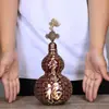 Adorno de Calabaza Bendición Oficial del Cielo de Latón Macizo, Calabaza Hueca Abierta para Atraer Riqueza y Prosperidad, Artesanía de Calabaza para Inauguración de Casa