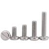 Tornillo de cabeza plana ranurada de acero inoxidable 304 M1.6M2M2.5M3M4M5-M10, tornillo de cabeza redonda ranurada GB67