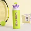 2026 Nueva Botella de Agua Deportiva Taza con Doble Popote para Beber Venta Caliente de Comercio Exterior Taza de Agua Portátil para Llevar Taza para Viajes al Aire Libre