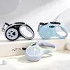 Nuevo modelo de correa para pasear perros, correa retráctil de frenado con un botón, stock del fabricante para gatos y perros pequeños y medianos