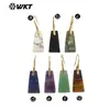 WT-E778 aretes de gancho para mujer de ojo de tigre y lapislázuli, trapezoidales, de longitud media, elegantes, de venta caliente, para la oficina